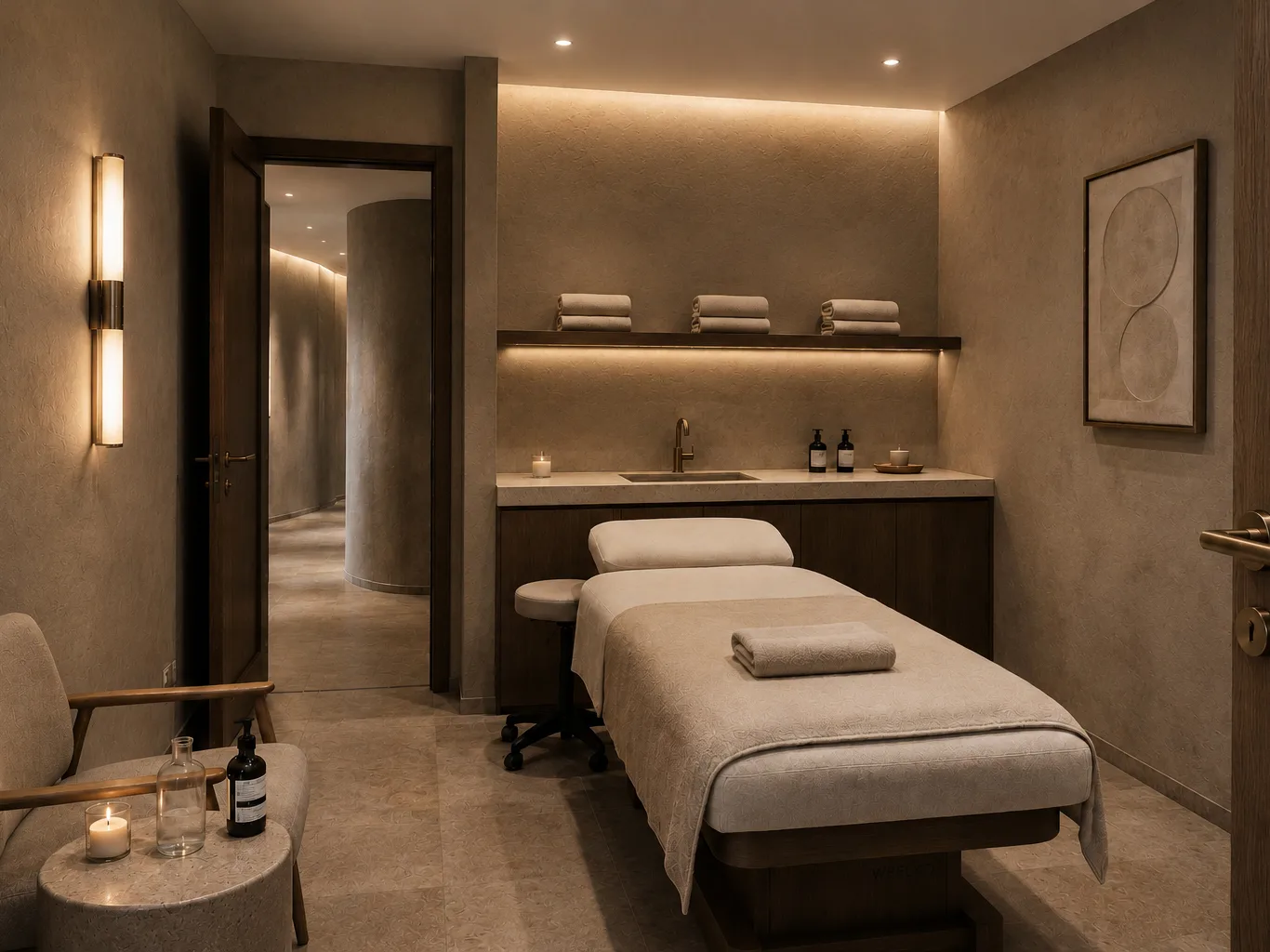 Diseño interior de un spa hotelero