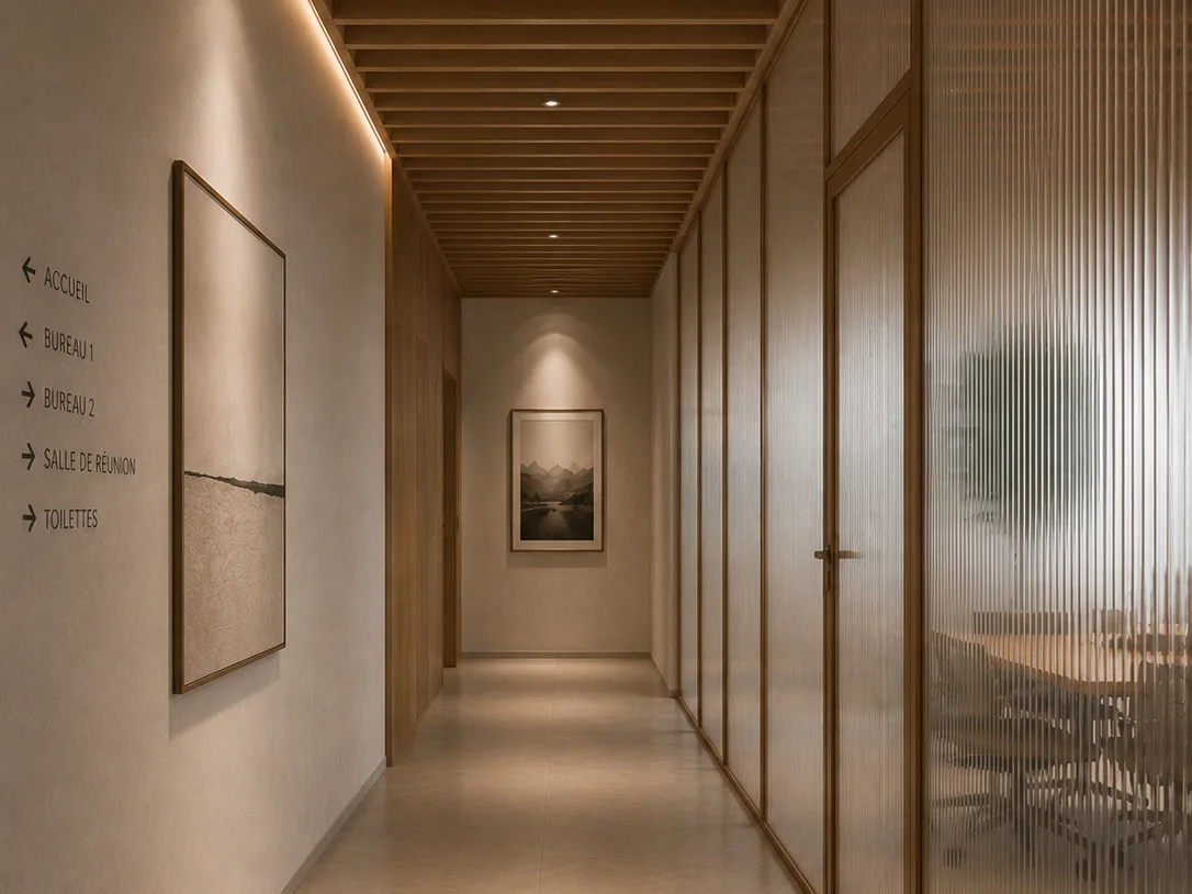 Diseño interior de oficinas de 205 m²